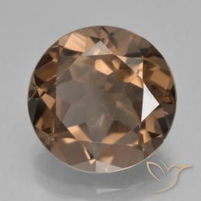 6.62 ct Brown Smoky Quartz Stone, Natural Smoky Quartz in Round Facet Shape for Sale