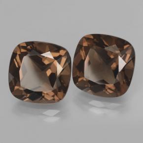 13.42 ctw Brown Smoky Quartz Stones, Natural Smoky Quartz in Cushion-Cut Shape for Sale