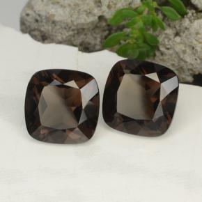 13.72 ctw Brown Smoky Quartz Stones, Natural Smoky Quartz in Cushion-Cut Shape for Sale
