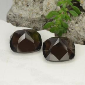 Smoky Quartz Gemstones in 12 x 12 mm (calibrated) Size for Sale, Smoky Quartz Stones in Hickory Brown Color