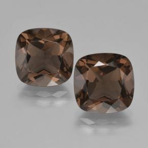Medium Brown Дымчатый Кварц Камень - 6.7ct Огранка Подушечка (ID: 466272)