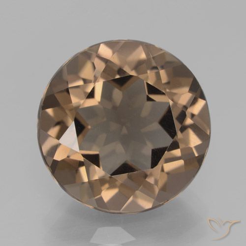 8.47ct Natural Medium Brown Smoky Quartz, Round, VVS-VS