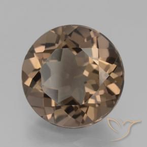 8.47 ct Brown Smoky Quartz Stone, Natural Smoky Quartz in Round Facet Shape for Sale
