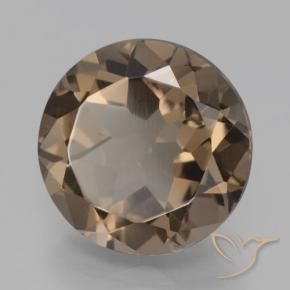 6.59 ct Brown Smoky Quartz Stone, Natural Smoky Quartz in Round Facet Shape for Sale