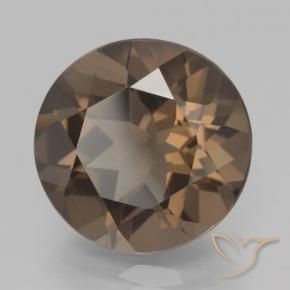 7.46 ct Brown Smoky Quartz Stone, Natural Smoky Quartz in Round Facet Shape for Sale