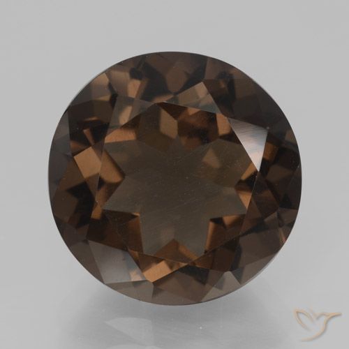 7.58ct Natural Medium Brown Smoky Quartz, Round, VVS-VS