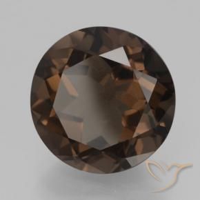 7.58 ct Brown Smoky Quartz Stone, Natural Smoky Quartz in Round Facet Shape for Sale