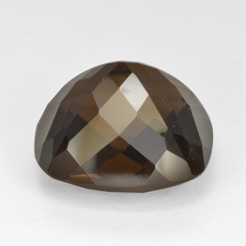 Smoky Quartz Gemstone in 18 x 18 mm (calibrated) Size for Sale, Smoky Quartz Stone in Deep Brown Color