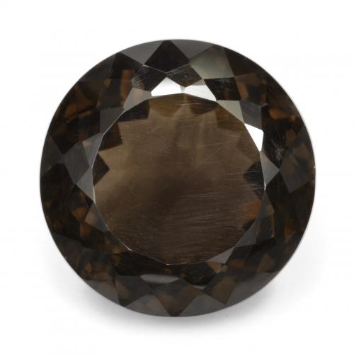 26.23 ct Brown Smoky Quartz Gemstone, Smoky Quartz Gem in Round Facet Shape for Sale.