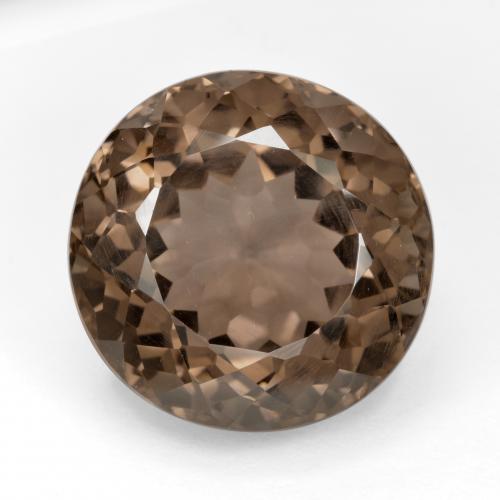 Warmes Braun Rauchquarz Edelstein - 24.6ct Rund Facettenschliff (ID: 473147)