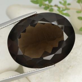 33.9ct Oval Facet Brown Smoky Quartz for sale thumb image of 33.9ct Oval Facet Brown Smoky Quartz (ID: 473300)