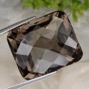 34.89 ct Brown Smoky Quartz Gemstone, Smoky Quartz Gem in Octagon Checkerboard Shape for Sale.