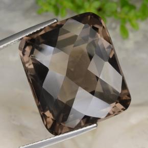 34.89 ct Brown Smoky Quartz Stone, Natural Smoky Quartz in Octagon Checkerboard Shape for Sale