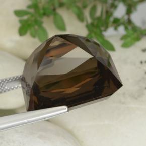 Smoky Quartz Gemstone in 20.1 x 19.6 mm Size for Sale, Smoky Quartz Stone in Brown Color