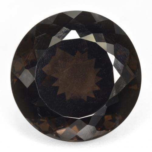 Chocolate Brown Smoky Quartz Gem - 35.8ct Round Portuguese-Cut (ID: 473904)