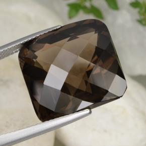 26.50 ct Brown Smoky Quartz Stone, Natural Smoky Quartz in Octagon Checkerboard Shape for Sale
