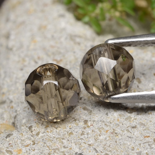 Light Brown Smoky Quartz Gem - 1.4ct Drilled Faceted Sphere (ID: 479017)