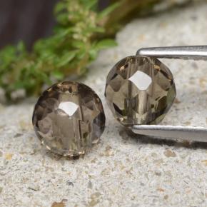 2.7ct Drilled Faceted Sphere Brown Smoky Quartz for sale thumb image of 2.7ct Drilled Faceted Sphere Brown Smoky Quartz (ID: 479023)