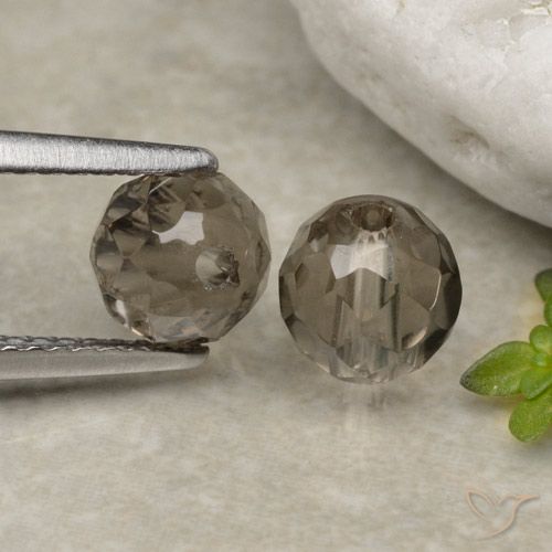 2.84 ct Drilled Cut Sphere Smoky Quartz, 6.2 mm From Brazil, Photo A