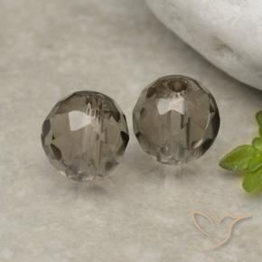 2.84 ctw Brown Smoky Quartz Stones, Natural Smoky Quartz in Drilled Faceted Sphere Shape for Sale