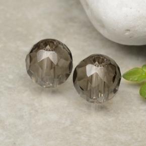 2.79 ctw Brown Smoky Quartz Stones, Natural Smoky Quartz in Drilled Faceted Sphere Shape for Sale