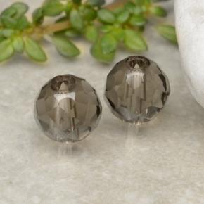2.88 ctw Brown Smoky Quartz Stones, Natural Smoky Quartz in Drilled Faceted Sphere Shape for Sale