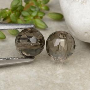 2.7ct Drilled Faceted Sphere Brown Smoky Quartz for sale thumb image of 2.7ct Drilled Faceted Sphere Brown Smoky Quartz (ID: 479037)