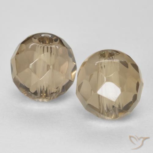 2.95 ct Drilled Cut Sphere Smoky Quartz, 5.9 mm From Brazil, Photo A