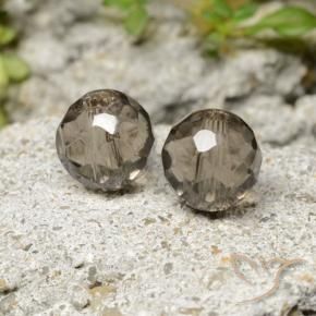 2.90 ctw Brown Smoky Quartz Stones, Natural Smoky Quartz in Drilled Faceted Sphere Shape for Sale