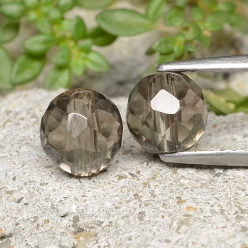Hickory Brown Smoky Quartz Gem - 1.4ct Drilled Faceted Sphere (ID: 479143)