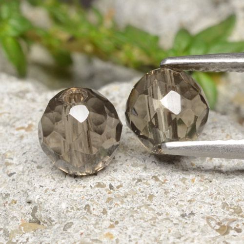 2.8 ct Drilled Cut Sphere Smoky Quartz, 5.9 mm From Brazil, Photo A