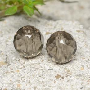 2.77 ctw Brown Smoky Quartz Stones, Natural Smoky Quartz in Drilled Faceted Sphere Shape for Sale