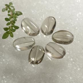 8.86 ctw Brown Smoky Quartz Stones, Natural Smoky Quartz in Oval Cabochon with Hole Shape for Sale
