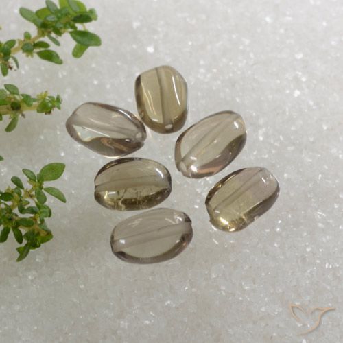 6.14 ct Oval Smoky Quartz, 8 x 5.5 mm From Brazil, Photo A