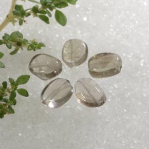 3.69 ctw Brown Smoky Quartz Stones, Natural Smoky Quartz in Oval Cabochon with Hole Shape for Sale