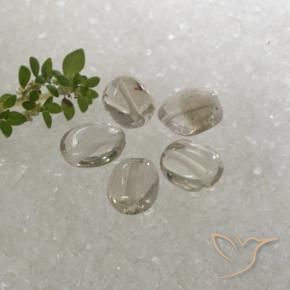 4.70 ctw Brown Smoky Quartz Stones, Natural Smoky Quartz in Oval Cabochon with Hole Shape for Sale