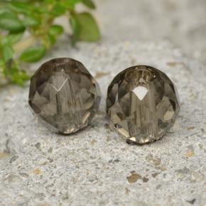 2.79 ctw Brown Smoky Quartz Stones, Natural Smoky Quartz in Drilled Faceted Sphere Shape for Sale
