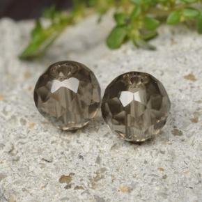 2.77 ctw Brown Smoky Quartz Stones, Natural Smoky Quartz in Drilled Faceted Sphere Shape for Sale