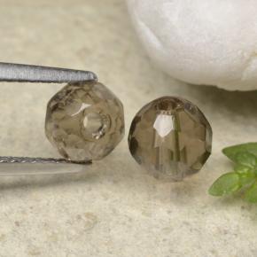 2.82 ctw Brown Smoky Quartz Stones, Natural Smoky Quartz in Drilled Faceted Sphere Shape for Sale
