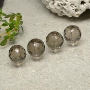 1.6ct Drilled Faceted Sphere Brown Smoky Quartz for sale thumb image of 1.6ct Drilled Faceted Sphere Brown Smoky Quartz (ID: 479523)