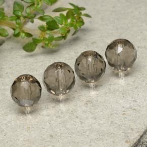 Smoky Quartz Gemstones in 6 mm Size for Sale, Smoky Quartz Stones in Light Brown Color