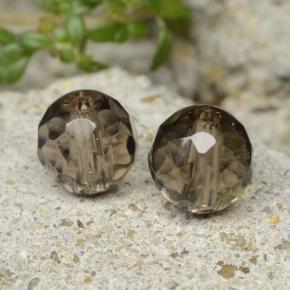 2.78 ctw Brown Smoky Quartz Stones, Natural Smoky Quartz in Drilled Faceted Sphere Shape for Sale