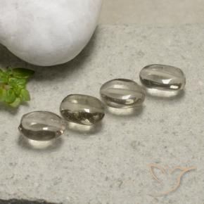4.45 ctw Brown Smoky Quartz Stones, Natural Smoky Quartz in Oval Cabochon with Hole Shape for Sale