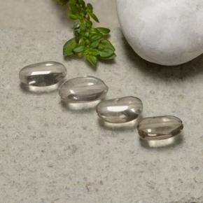 Light Wood Brown Дымчатый Кварц Камень - 0.9ct Овальный Кабашон с Отверстием (ID: 479718)