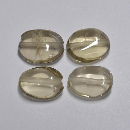 Neutral Brown Дымчатый Кварц Камень - 1ct Овальный Кабашон с Отверстием (ID: 479722)