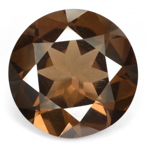 Hickory Brown Smoky Quartz Gem - 14.2ct Round Facet (ID: 494043)