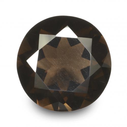 Brown Smoky Quartz Gem - 16.1ct Round Facet (ID: 494046)