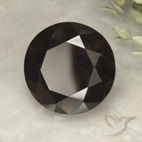 13.80 ct Brown Smoky Quartz Stone, Natural Smoky Quartz in Round Facet Shape for Sale