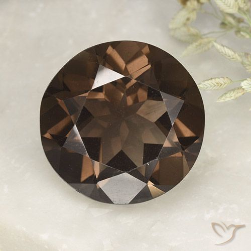 Hickory Brown Smoky Quartz Gem - 14.2ct Round Facet (ID: 494152)