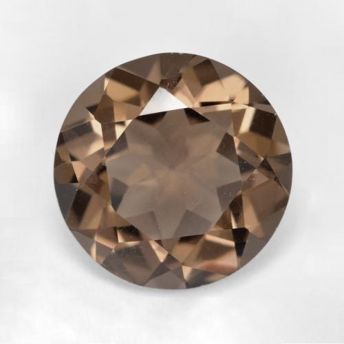 Gingerbread Brown Smoky Quartz Gem - 4.7ct Round Facet (ID: 494810)